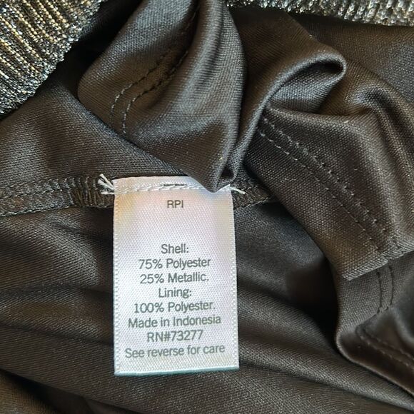 Nine West black metallic halter top with tie back Size M New - Picture 11 of 12